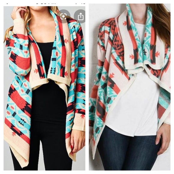 B Sharp Sweaters - B-SHARP  BRIGHT COLORS CARDIGAN